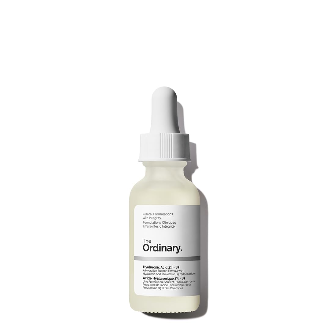 Hyaluronic Acid 2% + B5 serum with ceramides provides multi-depth hydration for plumper,