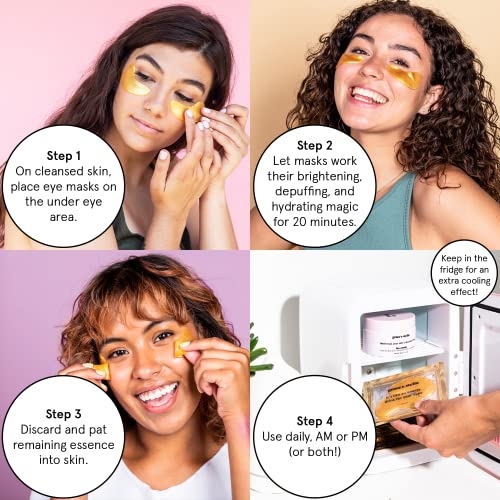 under eye masks soothe dark circles, wrinkles, and bags. Vegan gel patches, 24 pairs