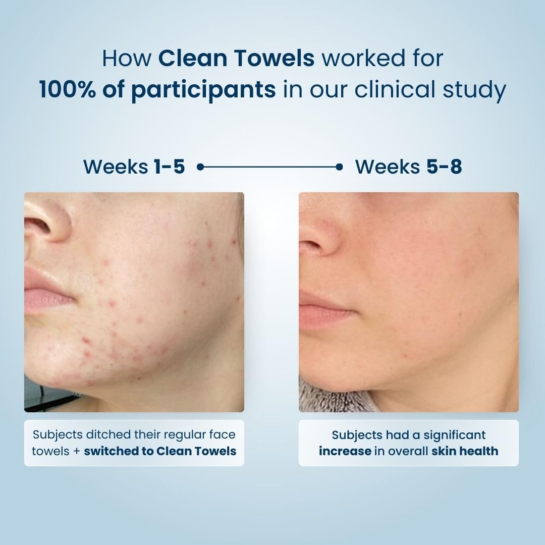 Clean Skin Club XL Towels, 100% USDA Biobased, ultra-soft disposable face wipes, eczema-friendly, makeup remover, 50 count pack.