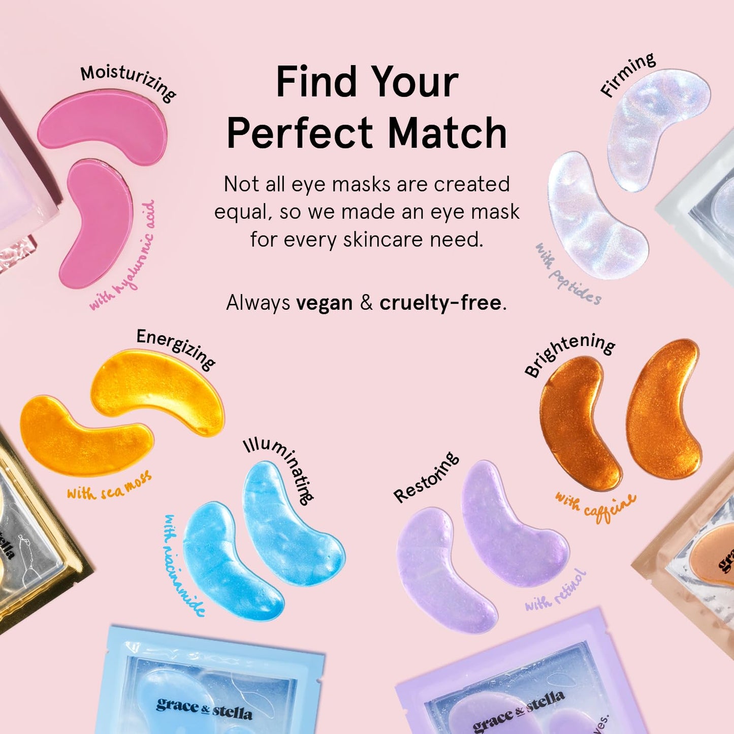 under eye masks soothe dark circles, wrinkles, and bags. Vegan gel patches, 24 pairs