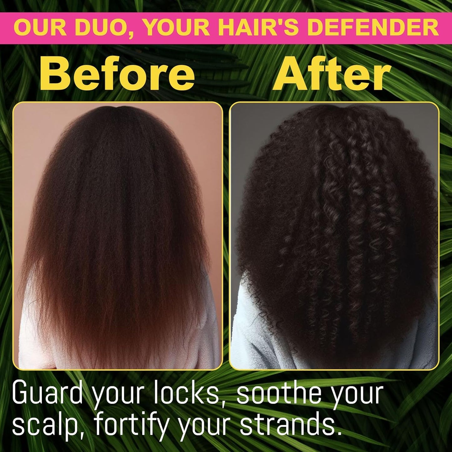 Batana Oil Shampoo & Conditioner Set, raw organic oil for hair growth, clarifying and thickening treatment for thinning hair, unisex.