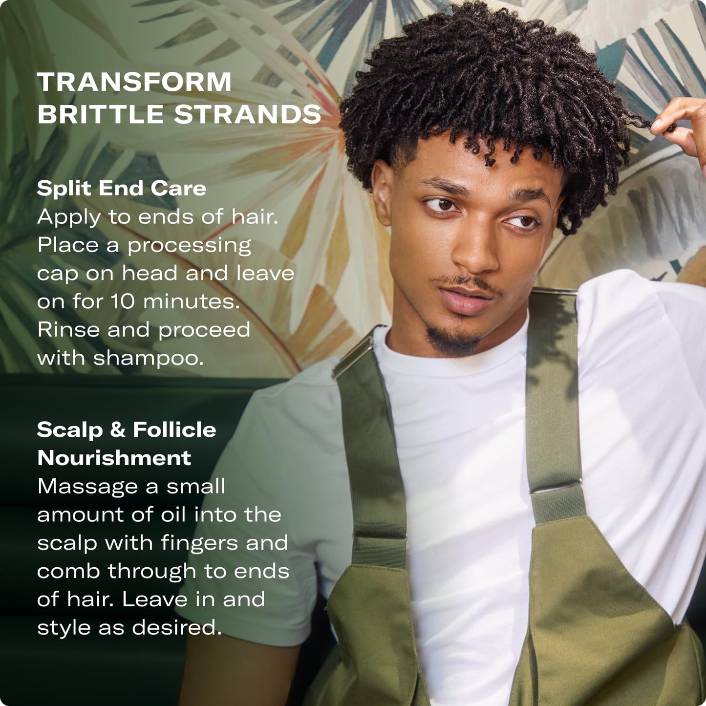 Mielle Rosemary & Mint Hair Oil 2oz, with Biotin, treats split ends, dry scalp, and strengthens hair.