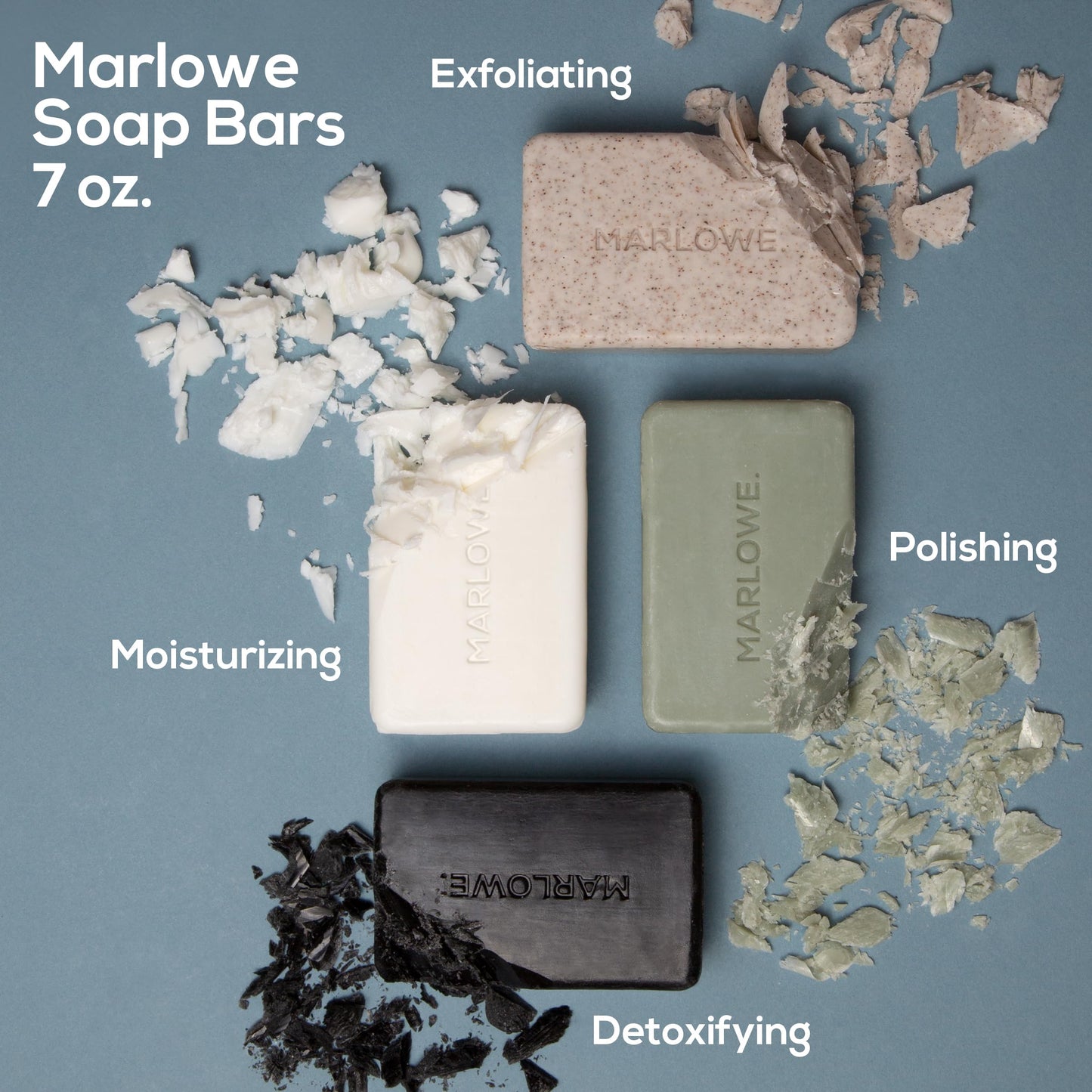 MARLOWE. No.102 Body Scrub Soap 7oz, exfoliates and revitalizes with shea butter, olive oil, and green tea.