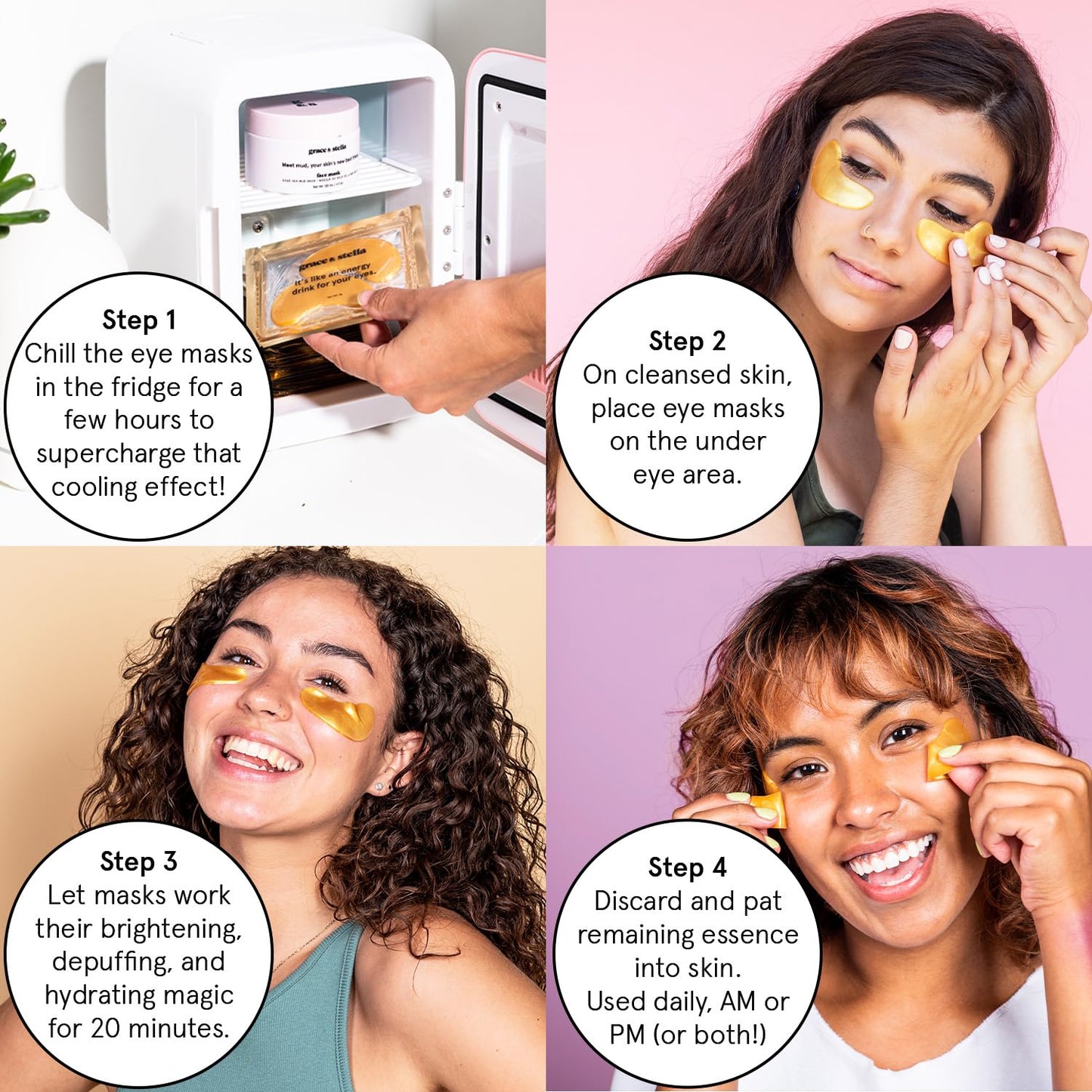 under eye masks soothe dark circles, wrinkles, and bags. Vegan gel patches, 24 pairs
