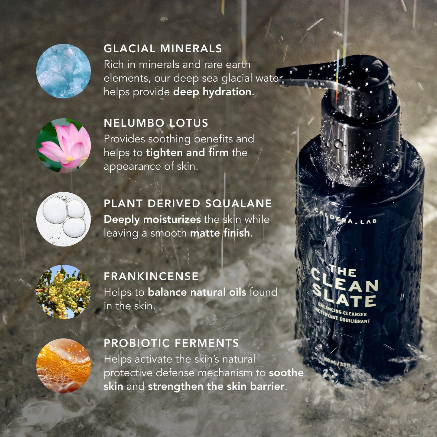 Caldera + Lab The Clean Slate – Organic Foaming Face Wash for Men
