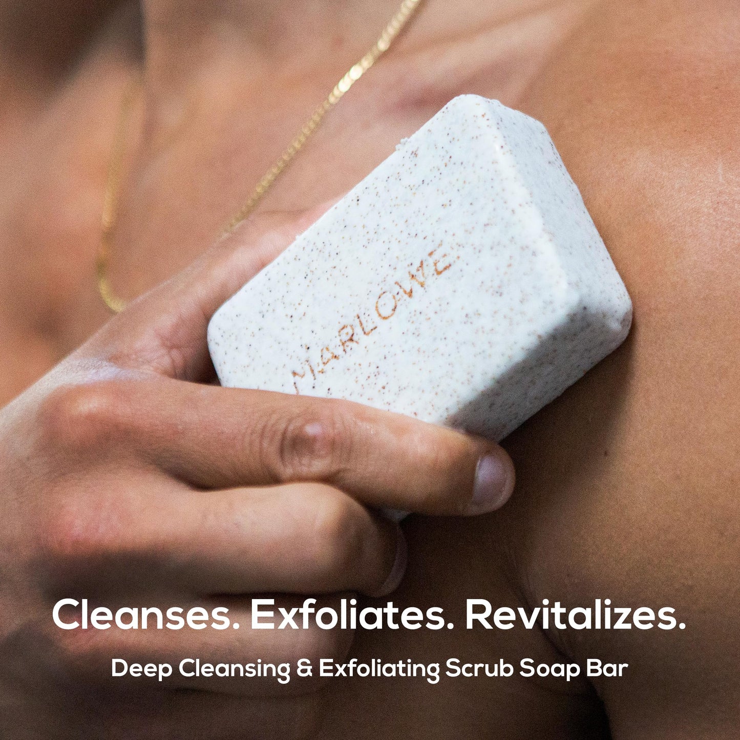 MARLOWE. No.102 Body Scrub Soap 7oz, exfoliates and revitalizes with shea butter, olive oil, and green tea.
