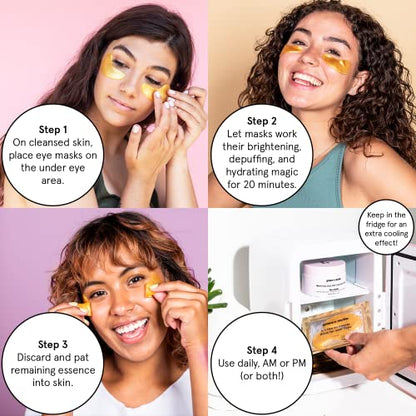 under eye masks soothe dark circles, wrinkles, and bags. Vegan gel patches, 24 pairs