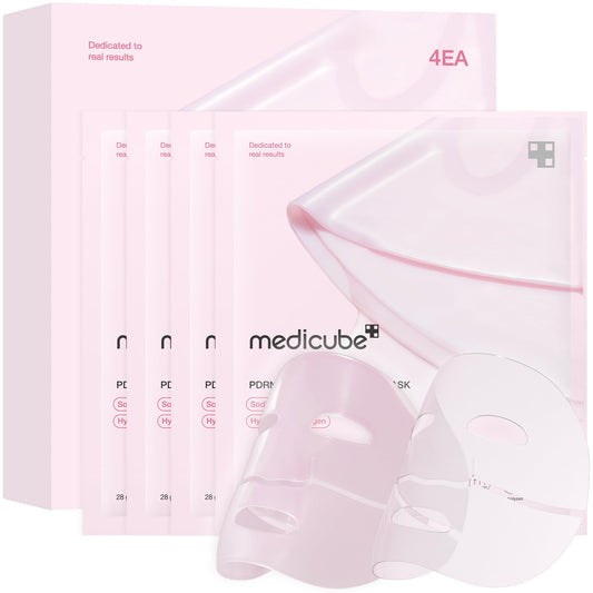 medicube Salmon DNA PDRN pink collagen jelly gel mask | korean skincare, 28g, 4ea