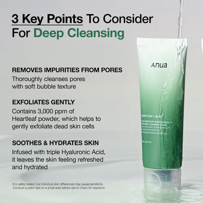 Deep Cleansing Foam, BHA for pores, Korean skincare