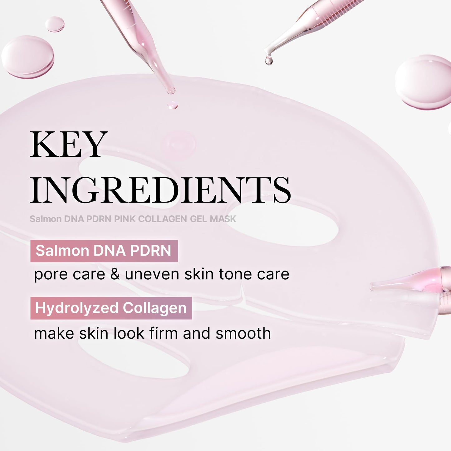 medicube Salmon DNA PDRN pink collagen jelly gel mask | korean skincare, 28g, 4ea