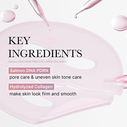 medicube Salmon DNA PDRN pink collagen jelly gel mask | korean skincare, 28g, 4ea