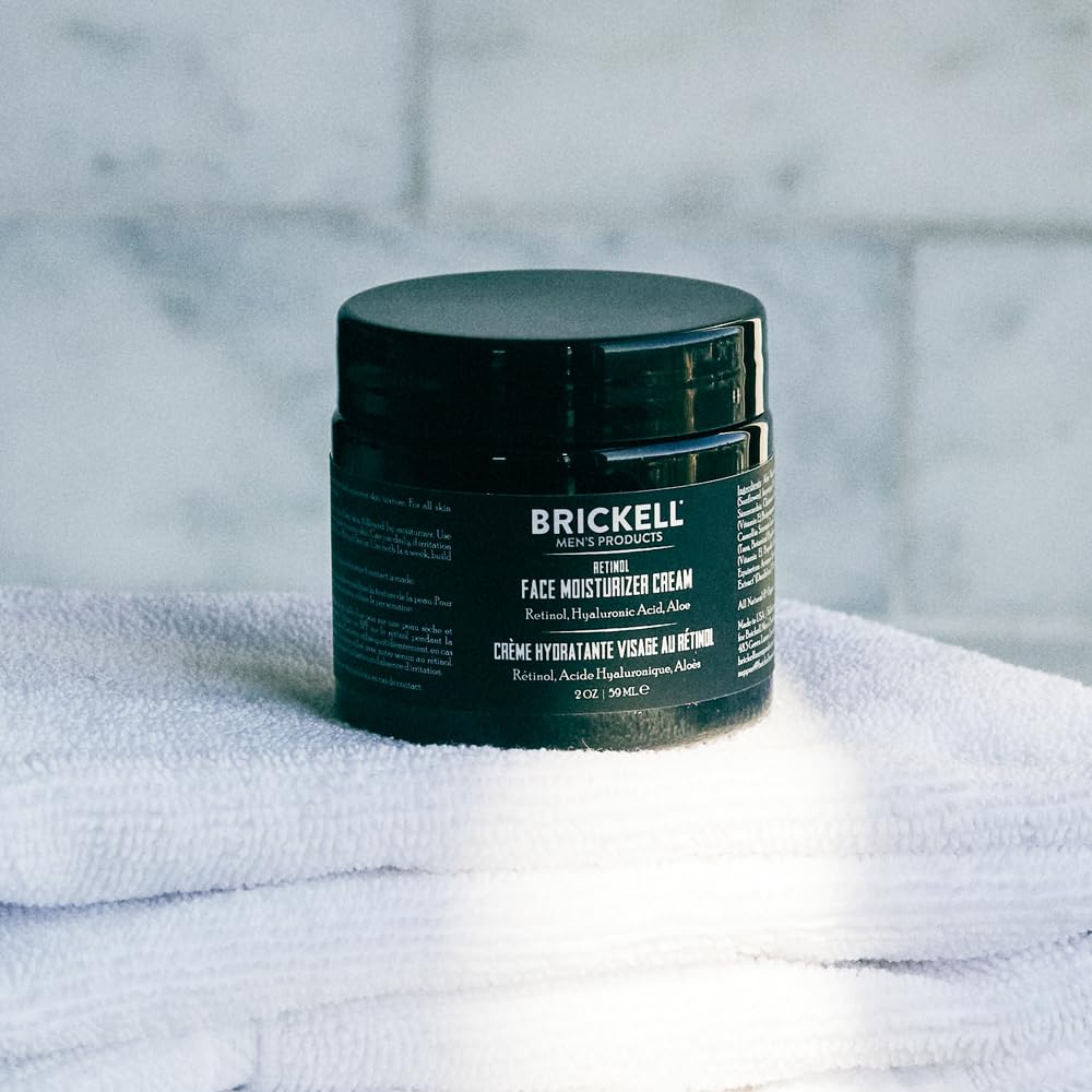 Brickell Men's Retinol Anti-Wrinkle Cream with Hyaluronic Acid, 2oz