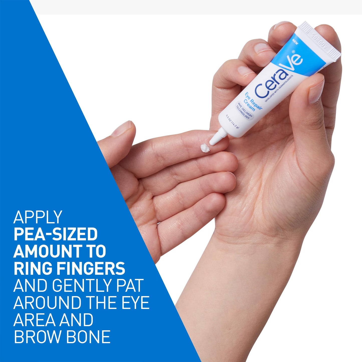 CeraVe Eye Repair Cream reduces puffiness and under-eye bags with hyaluronic acid and niacinamide.