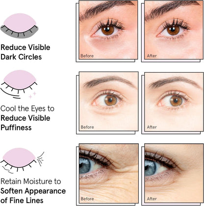 under eye masks soothe dark circles, wrinkles, and bags. Vegan gel patches, 24 pairs