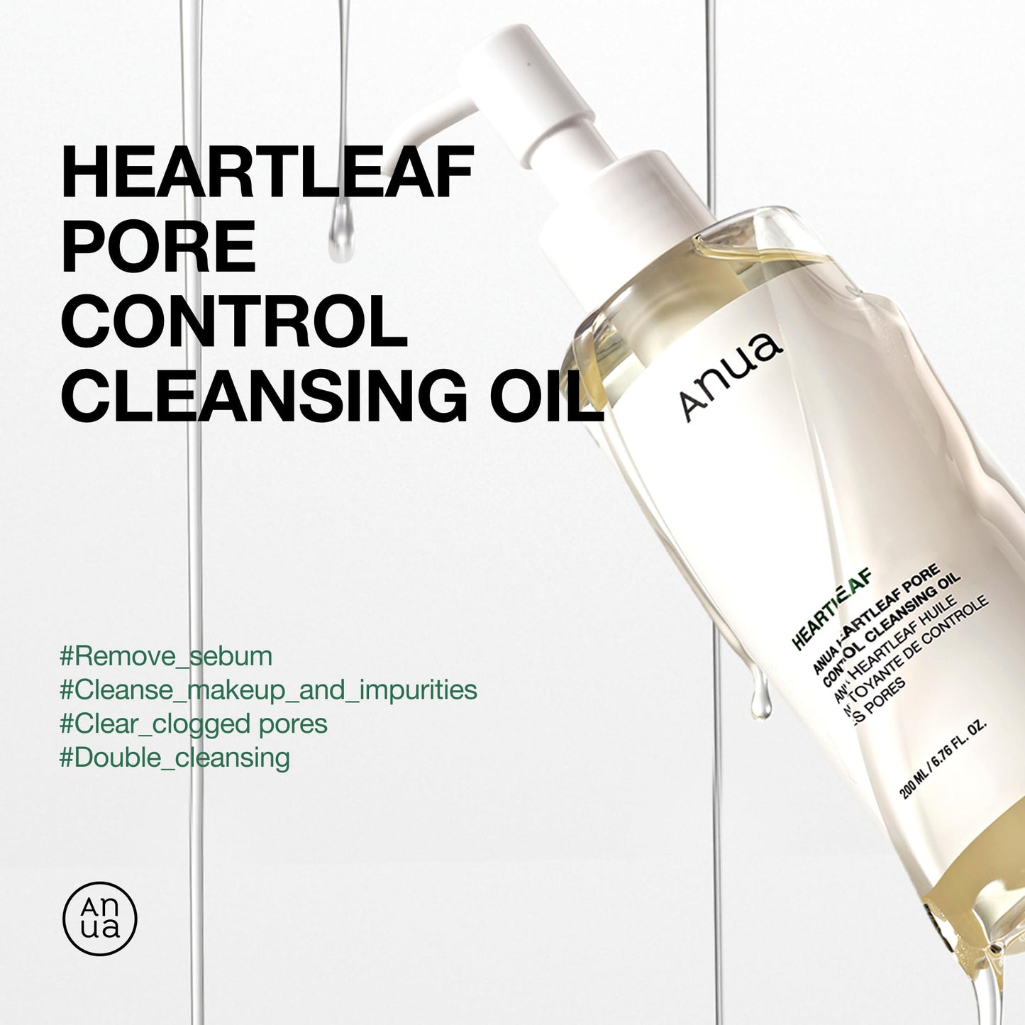 Anua Heartleaf Cleansing Oil removes makeup, blackheads, and controls pores.