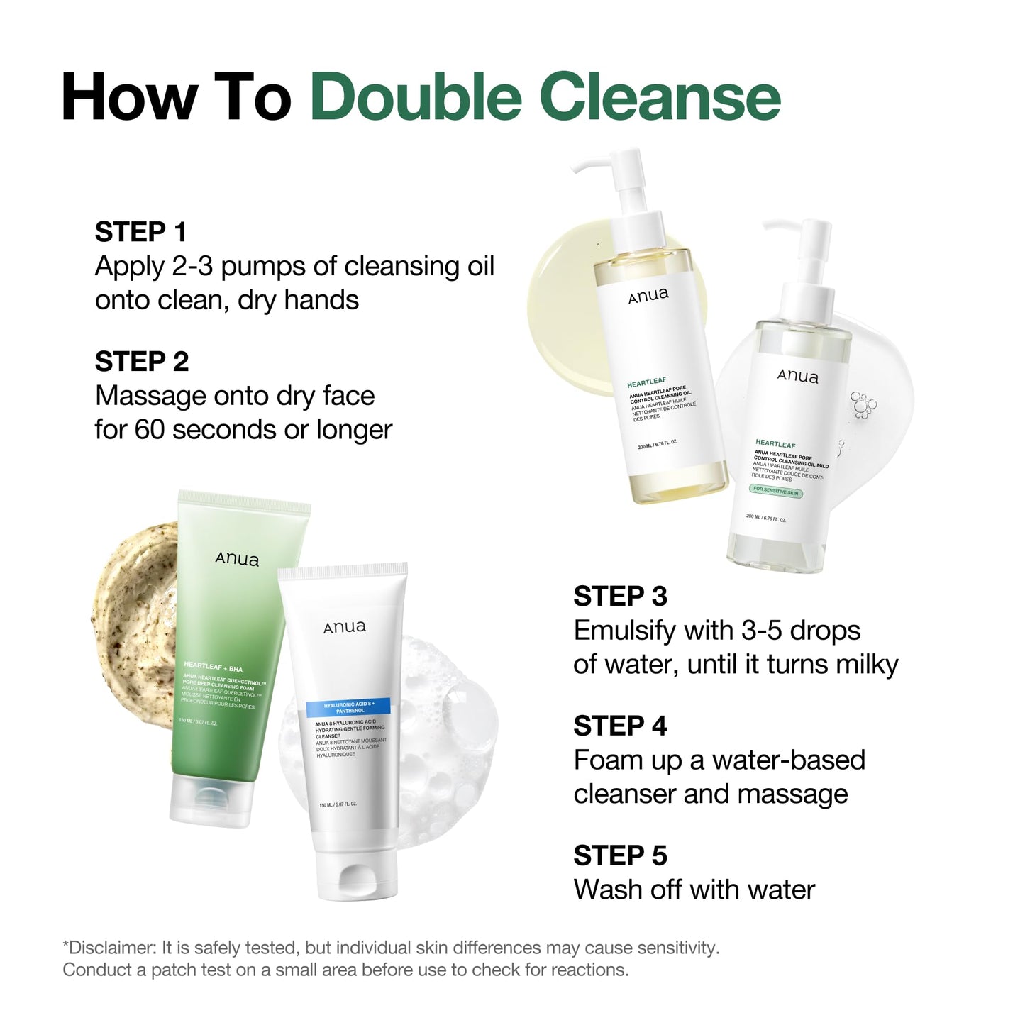 Anua Heartleaf Cleansing Oil removes makeup, blackheads, and controls pores.