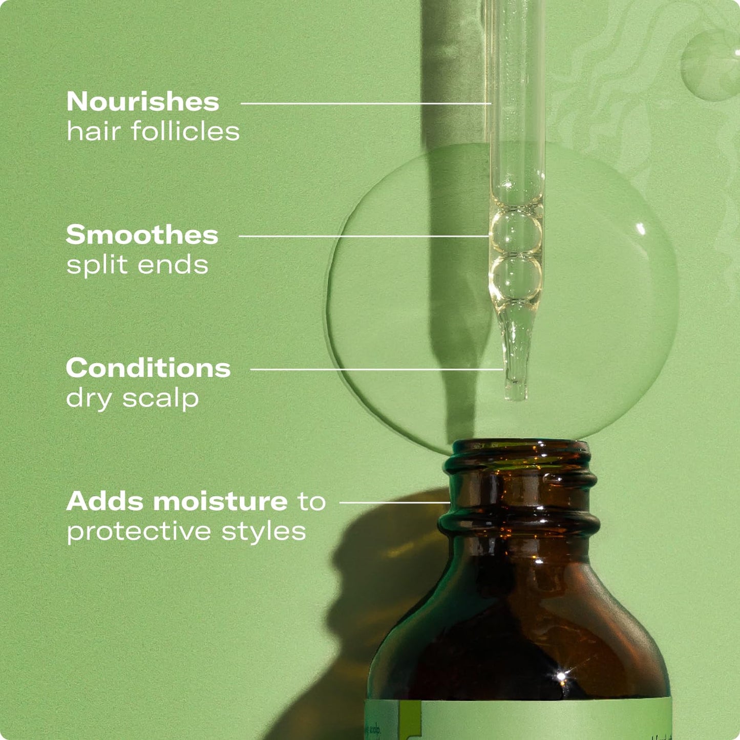Mielle Rosemary & Mint Hair Oil 2oz, with Biotin, treats split ends, dry scalp, and strengthens hair.