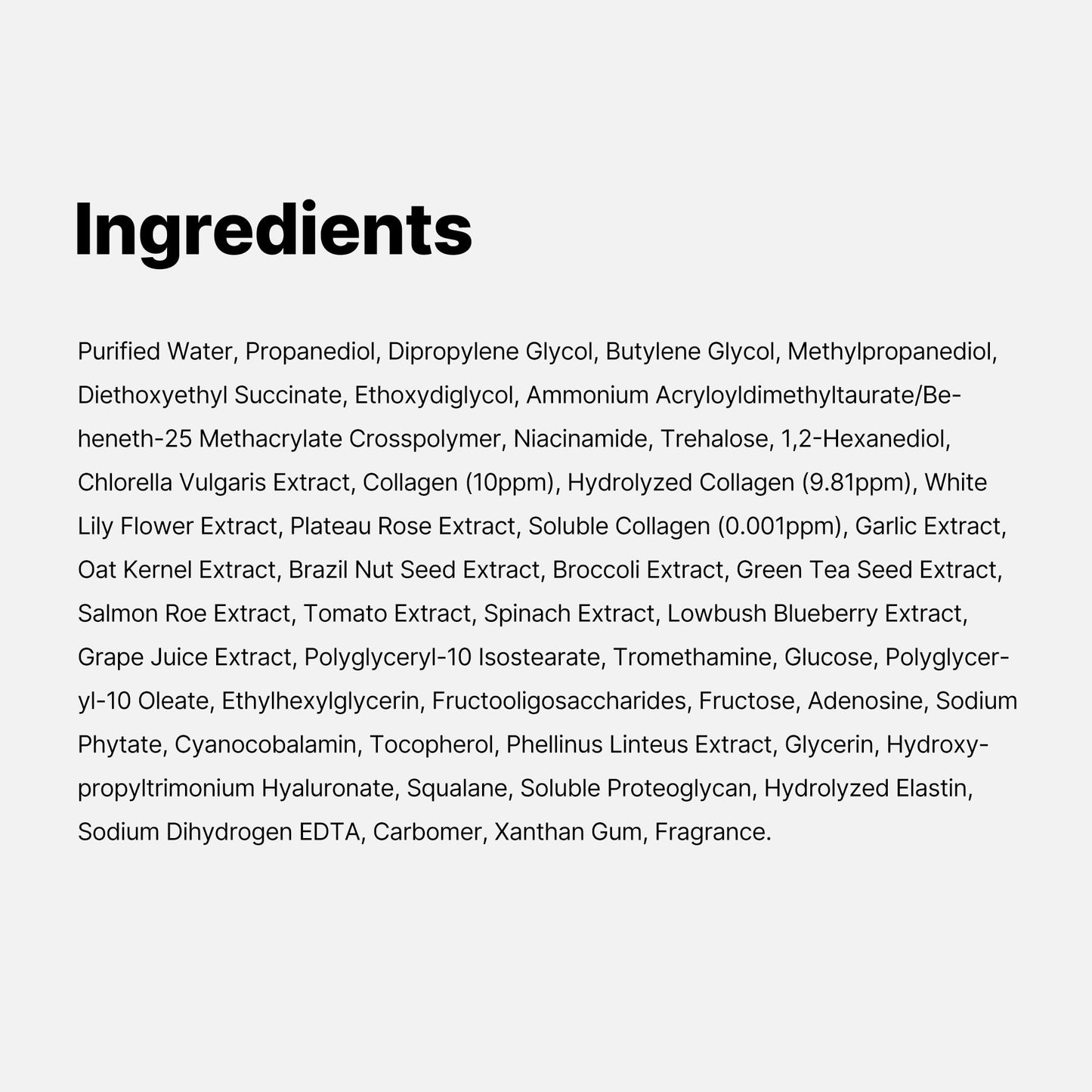 Collagen Jelly Cream with Niacinamide for 24h glow, firm skin & deep hydration.