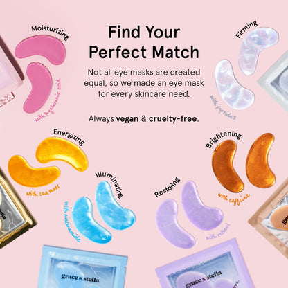 under eye masks soothe dark circles, wrinkles, and bags. Vegan gel patches, 24 pairs