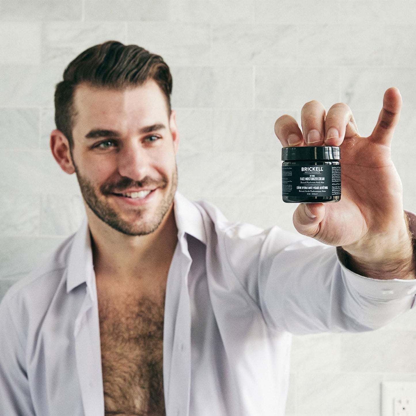 Brickell Men's Retinol Anti-Wrinkle Cream with Hyaluronic Acid, 2oz