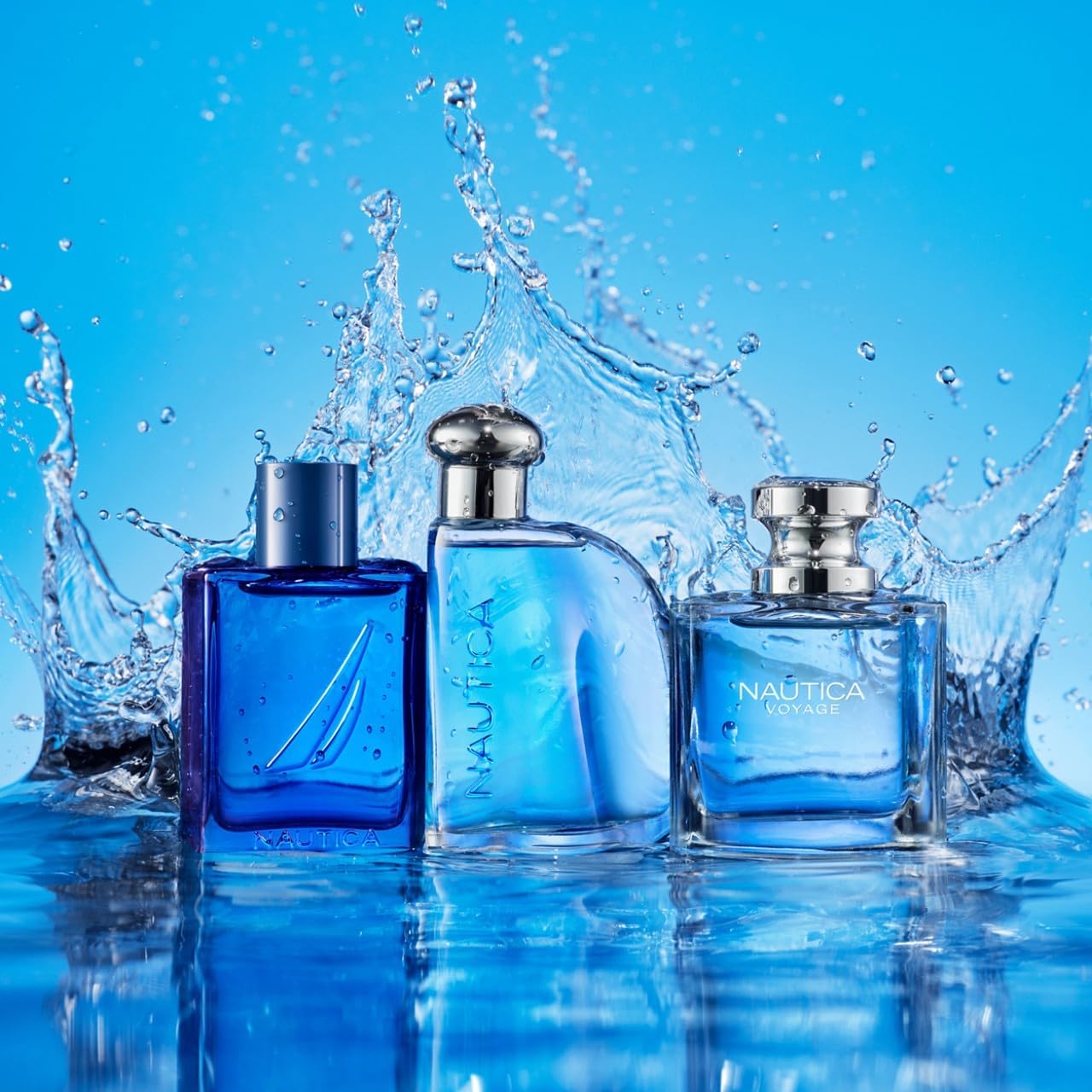 Nautica Voyage Men’s Eau de Toilette 3.3 fl oz with fresh apple and cedarwood notes.