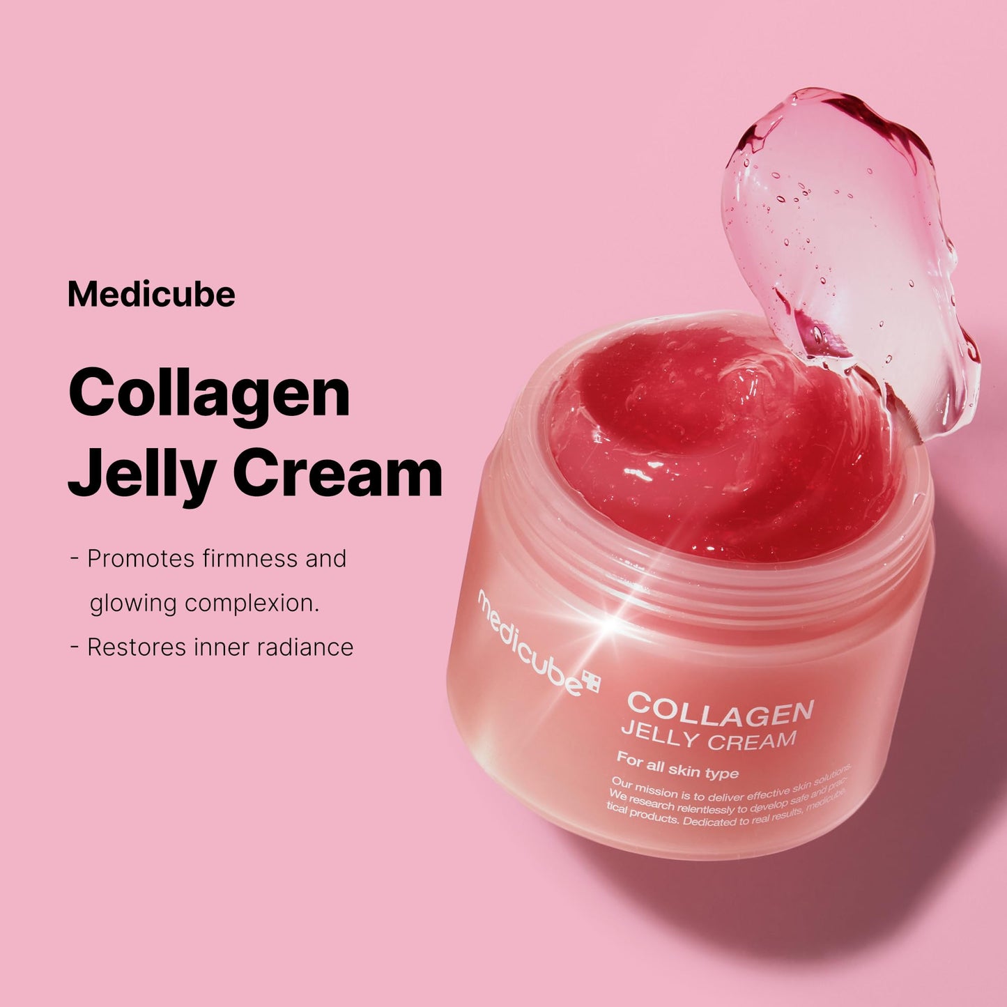Collagen Jelly Cream with Niacinamide for 24h glow, firm skin & deep hydration.
