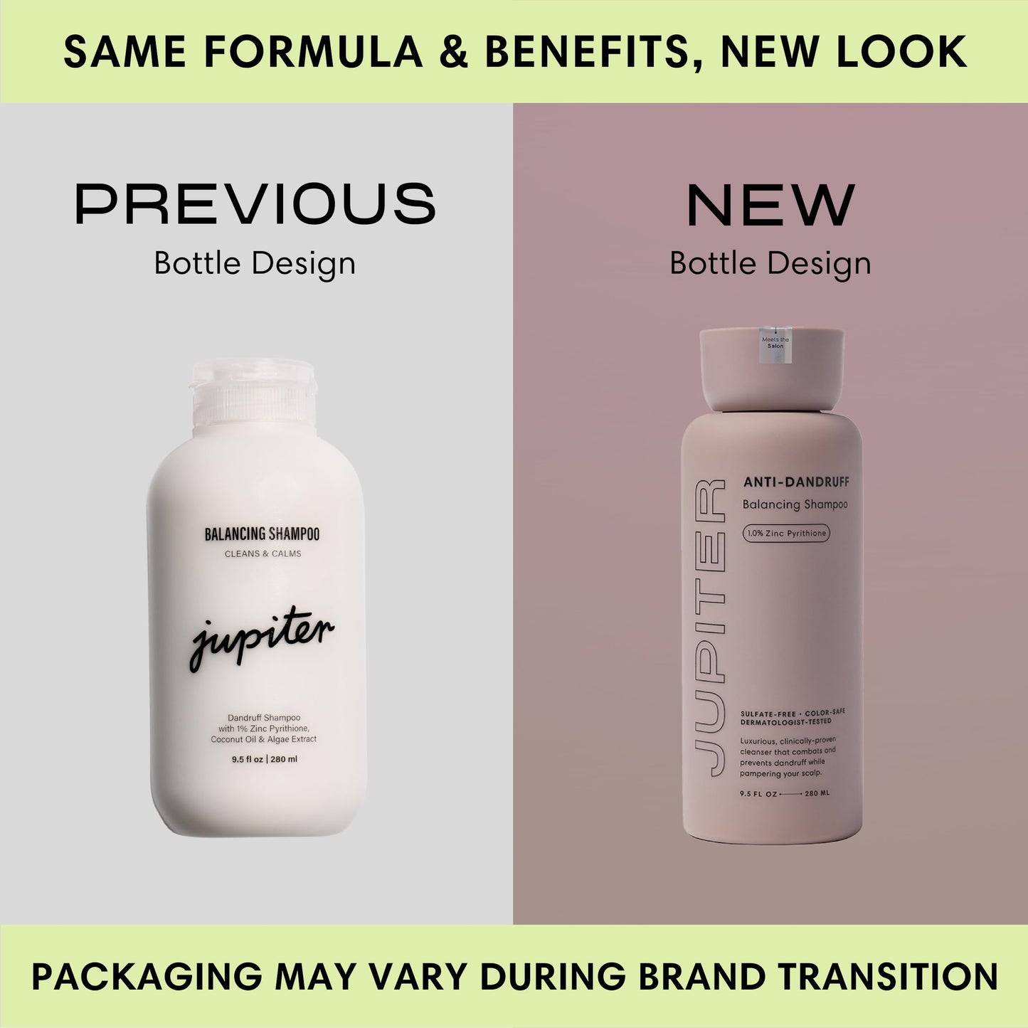 Jupiter Anti-Dandruff Shampoo 14 fl oz, vegan, sulfate- and paraben-free. For flaky, itchy scalp, safe for color-treated hair, unisex formula with zinc.