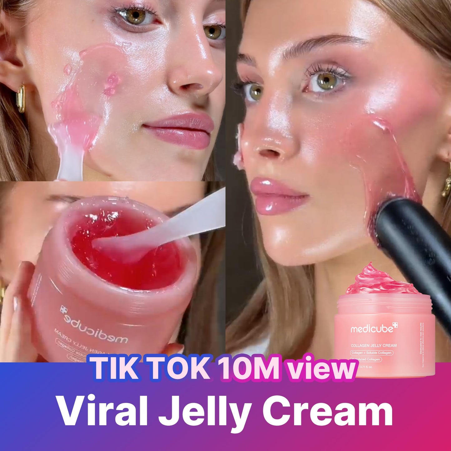Collagen Jelly Cream with Niacinamide for 24h glow, firm skin & deep hydration.