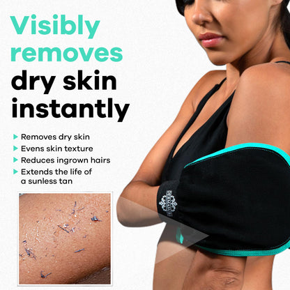 Dermasuri Deep Exfoliating Glove, Korean body scrub mitt for dead skin removal, smooth skin care, 1 pack.