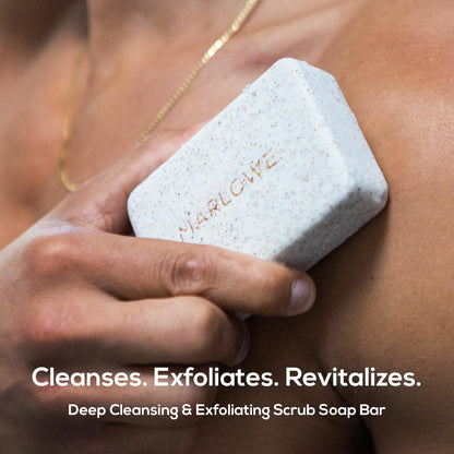MARLOWE. No.102 Body Scrub Soap 7oz, exfoliates and revitalizes with shea butter, olive oil, and green tea.